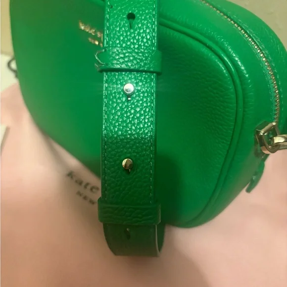 Kate Spade Pebble Leather Astrid Medium Camera Bag Green Jay - Picture 9 of 12